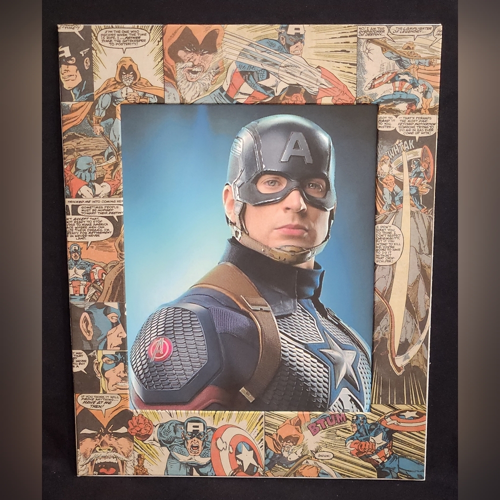 Chris Evans as Captain America Custom Matted Photo B